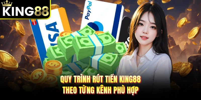 Quy trình rút tiền KING88 theo từng kênh phù hợp